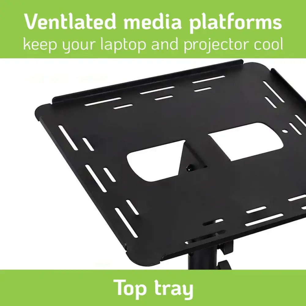 Techly ICA-TB TPM-10, Black, Plastic, Steel, 10 kg, 950 - 1450 mm, -12 - 12°, 502 mm