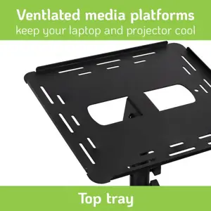 Techly ICA-TB TPM-10, Black, Plastic, Steel, 10 kg, 950 - 1450 mm, -12 - 12°, 502 mm