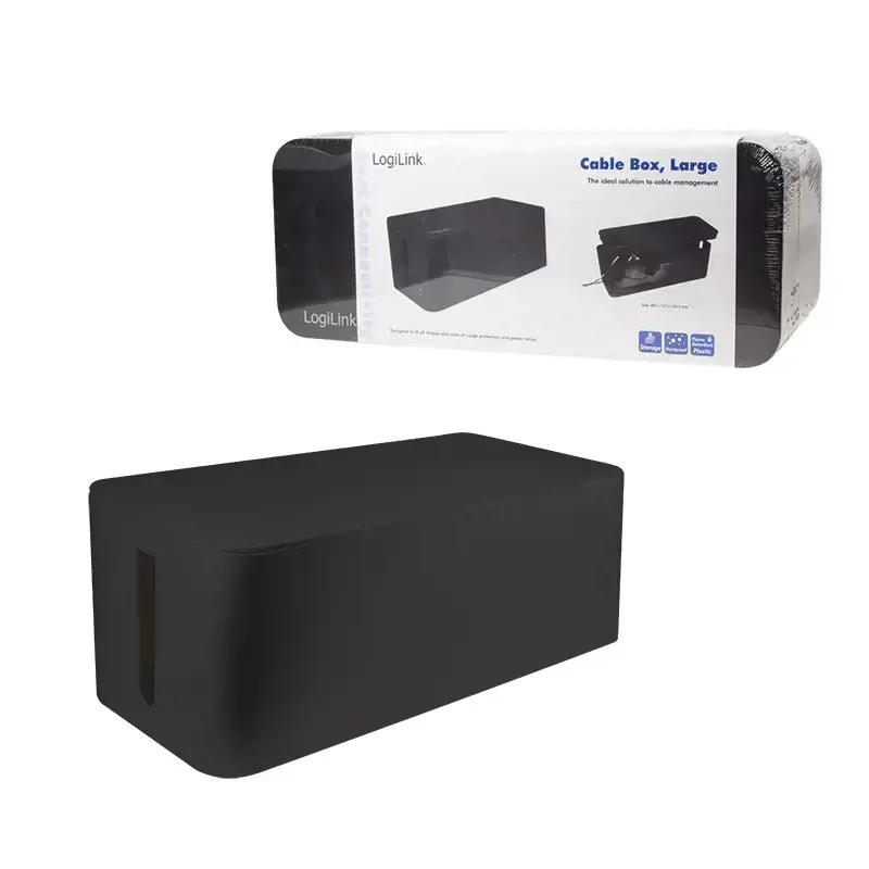 LOGILINK KAB0062 LOGILINK - Kabelių dėžutė, 407x157x133,5 mm, juoda