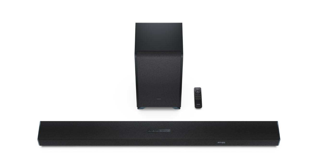 Sharp | 5.1.2 Dolby Atmos/DTS:X Soundbar with Wireless Subwoofer | HT-SBW55121(BK) | Bluetooth