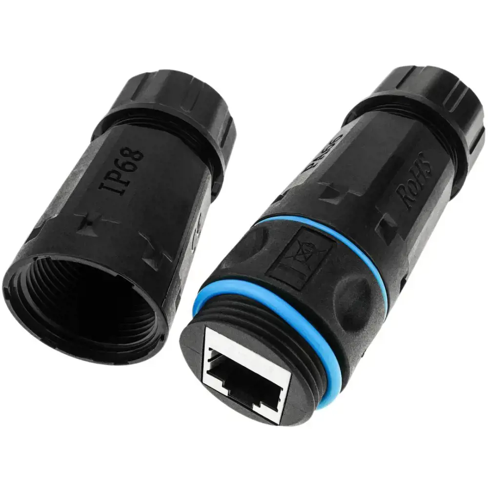 Techly IWP-MD C6-IP68T, RJ-45, RJ-45, juodas
