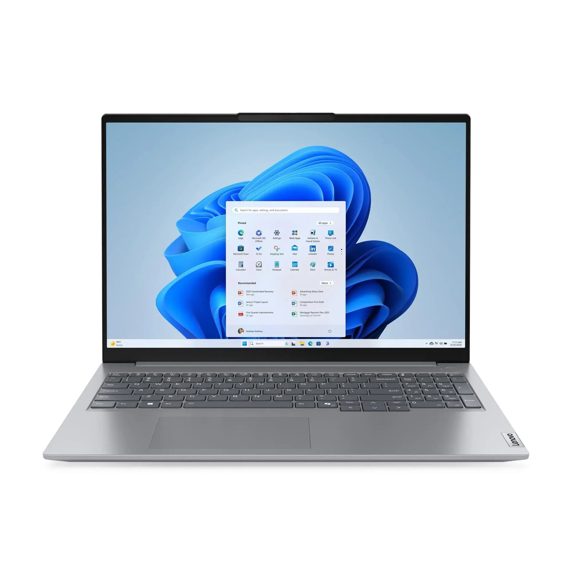 Nešiojamas kompiuteris Lenovo ThinkBook 16 G7 ARP, AMD Ryzen 5 7535HS (Max. 4.55GHz, 16M, 6C), 512 GB, 16 Coliai, Windows 11 Pro