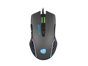 "NATEC Fury" žaidimų pelė "Hustler" 6400DPI optinė su programine įranga ir RGB apšvietimu