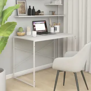 Kompiuterio stalas, baltos spalvos, 110x60x70cm, MDP
