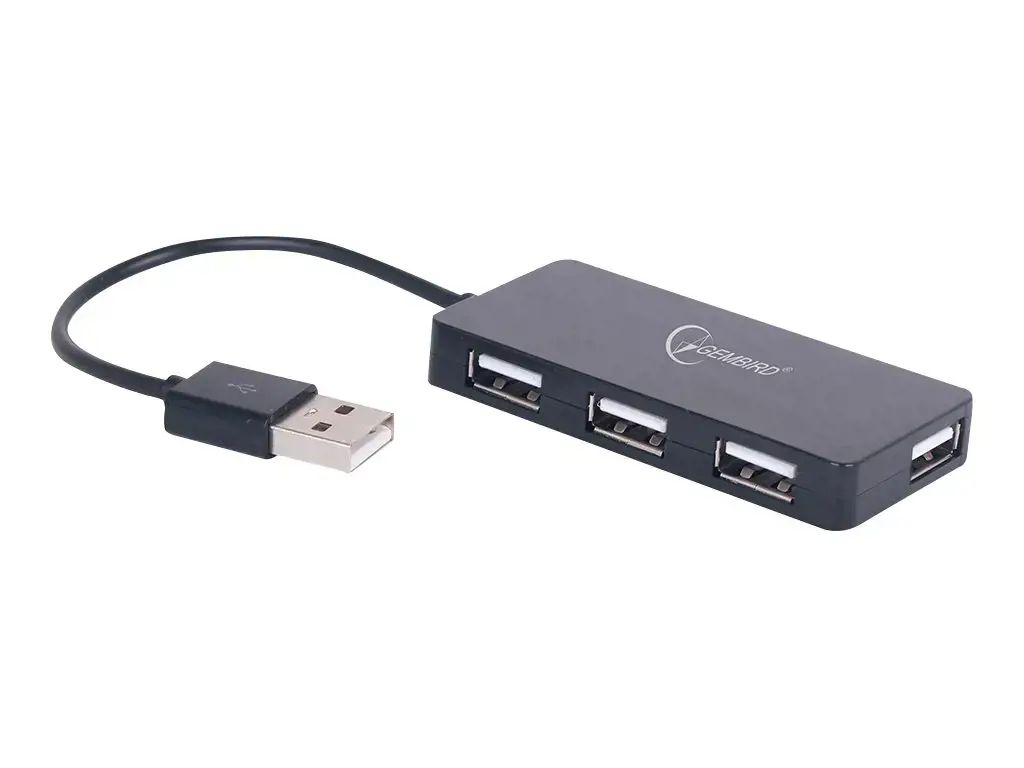 GEMBIRD USB 2.0 4 prievadų šakotuvas, juodas