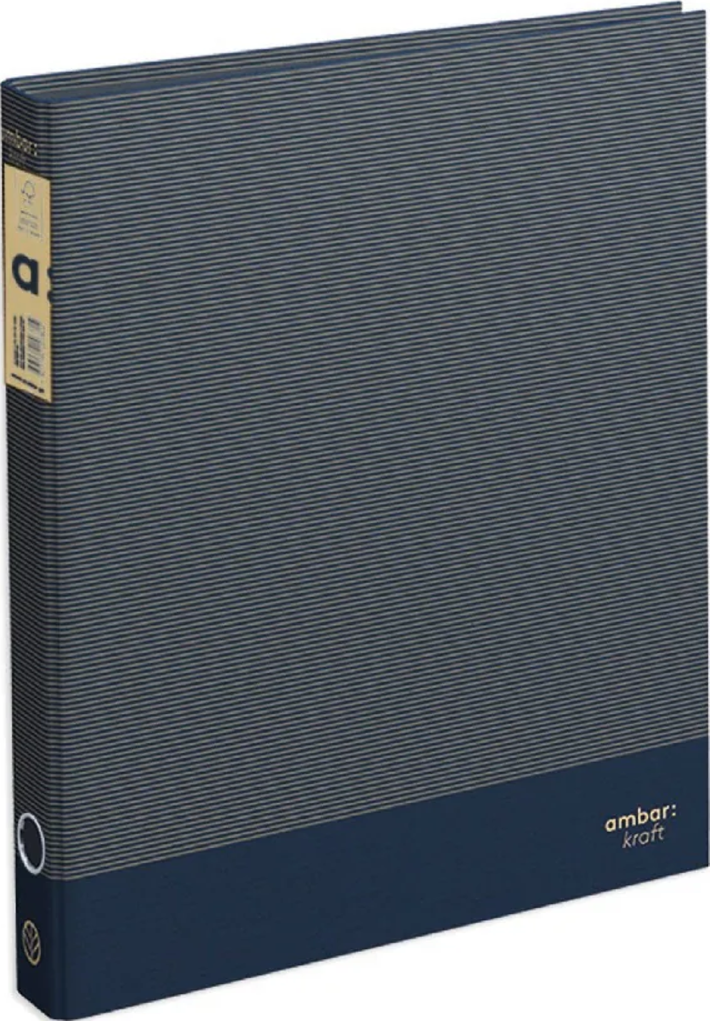 A4 Ringbinder 2 Rings Ambar Kraft DK BL