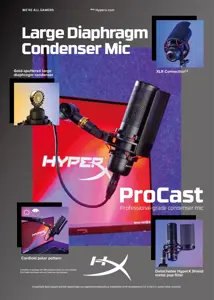 "HyperX ProCast" mikrofonas, -38 dB, 123 dB, 75 dB, 80 Hz, laidinis, XLR-3