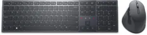 DELL KM900, Wireless, RF Wireless + Bluetooth, Scissor key switch, QWERTY, Graphite, Mouse included