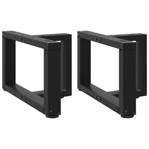 Kavos staliuko kojelės, 2 vnt., juodos, 40x25x(30-31) cm, plienas, T formos