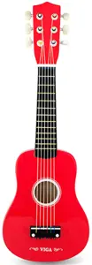 Viga medinė gitara vaikams (Raudona 21 colio 6 stygų)