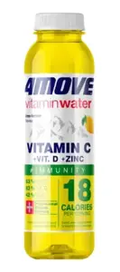 Vitamininis vanduo 4MOVE VITAMIN WATER VITAMIN C +VIT. D+ZINK, 0,556 l PET