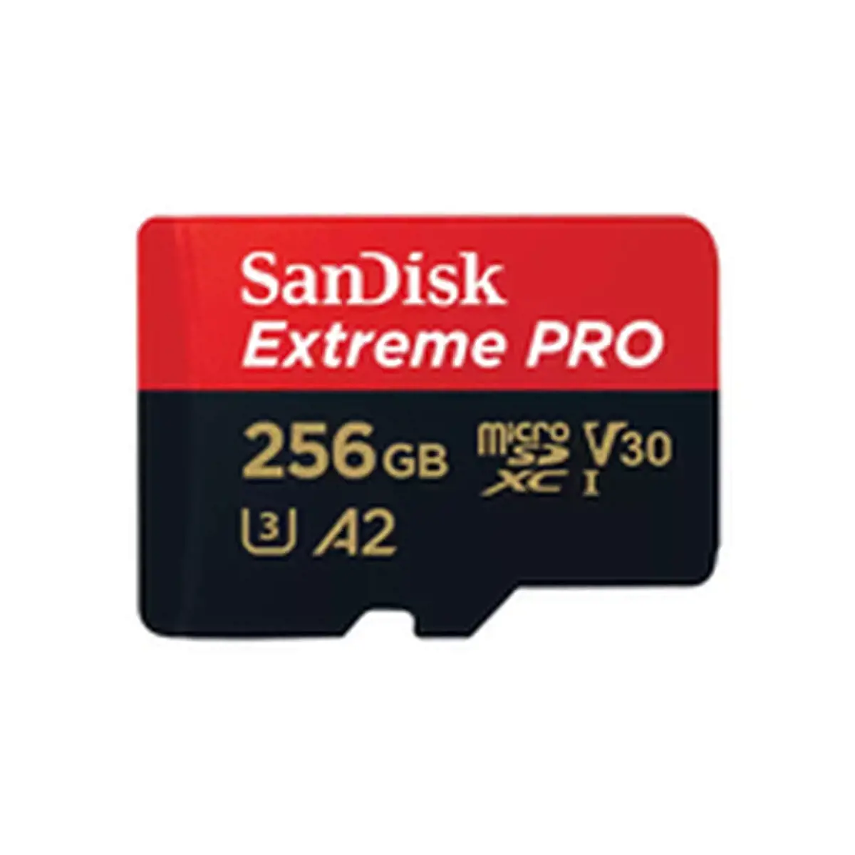 "SanDisk Extreme PRO microSDXC 256GB + SD adapteris + 2 metų "RescuePRO Deluxe" iki 200MB/s ir 140MB/s skaitymo/rašymo greitis A2 C10 V30 UHS-I U3; EAN:619659188542