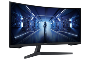 "Samsung Odyssey C34G55TWWP", 86,4 cm (34"), 3440 x 1440 taškų, "UltraWide Dual Quad HD", LED, 1 ms, juoda