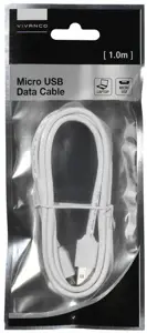 "Vivanco" kabelis USB - microUSB 1,0 m, baltas (35816)