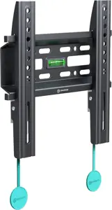 ONKRON Fixed TV Wall Mount for 17 to 43-inch Flat Panel TVs Digital Panels 30 kg, Black