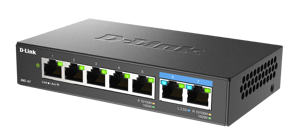 D-Link DMS-107/E, nevaldomas, Gigabit Ethernet (10/100/1000)
