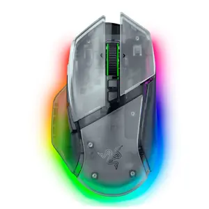 Razer Basilisk V3 Pro 35K Belaidė žaidimų pelė RF Wireless+Bluetooth+USB-A 35000 DPI, Phantom White