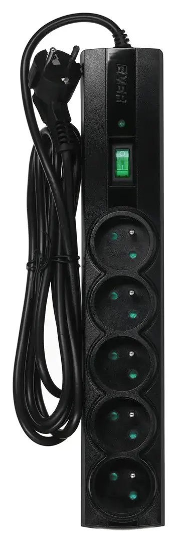 Ever CLASSIC 3 m 5 kintamosios srovės lizdai 250 V Juoda