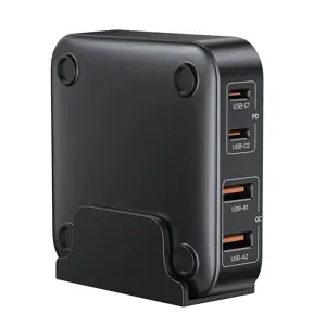 GaN network charger - Unitek P1228ABK01-EU | 70W 2x USB-C 2x USB-A