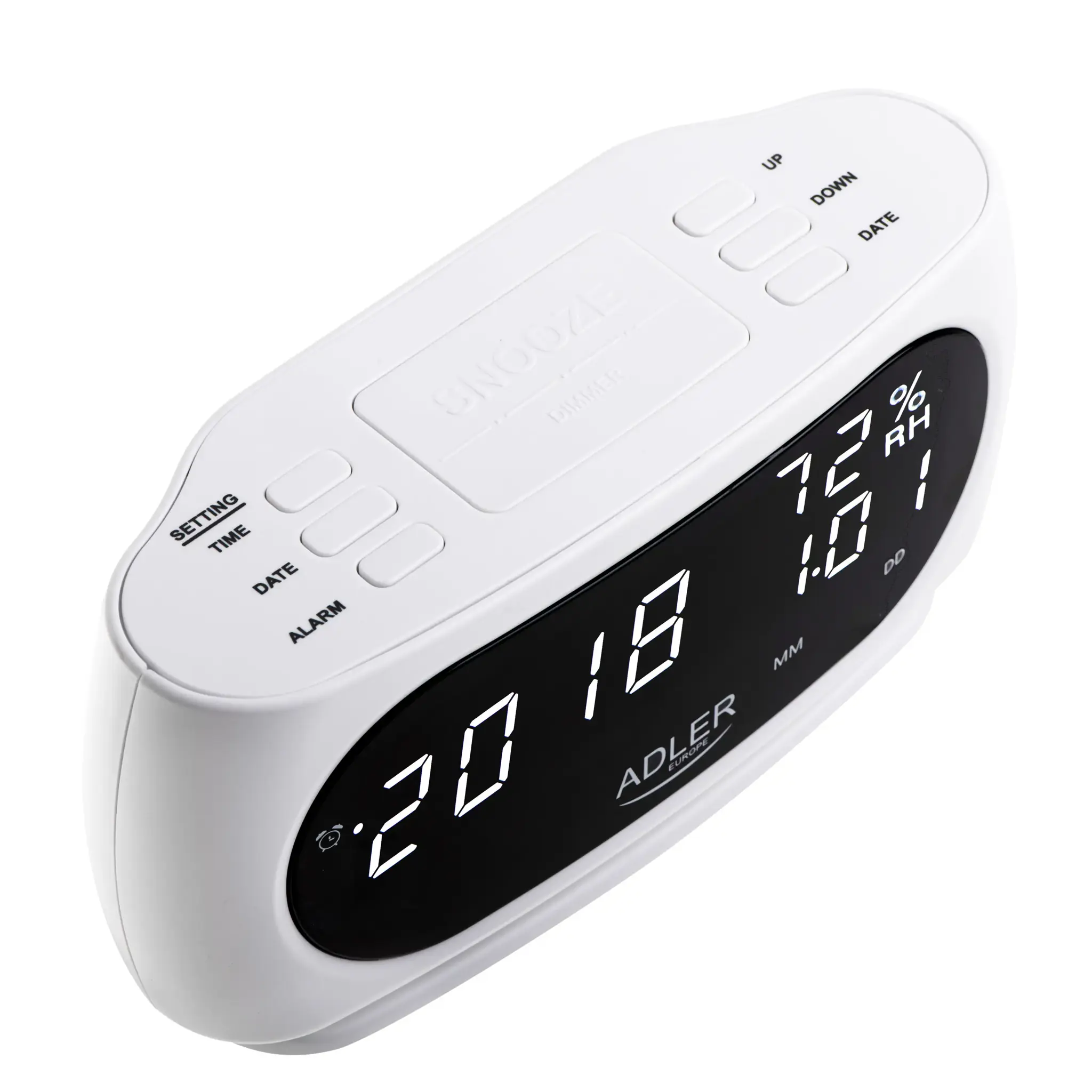 Adler AD 1186W alarm clock Digital alarm clock Black, White