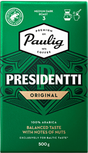 Kava PAULIG PRESIDENTTI ORIGINAL, malta, 500 g
