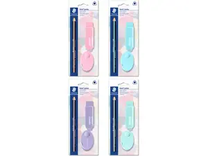 Rinkinys STAEDTLER Pastel blisteryje, pieštukas, trintukas ir drožtukas
