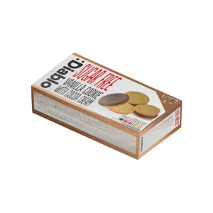 Vaniliniai sausainiai su kakavos įdaru, DIABLO,  be cukraus, 176g