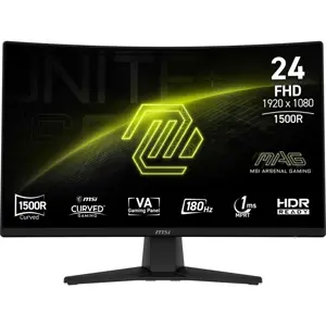 LCD Monitor MSI MAG 242C 23.6" Gaming/Curved/Frameless Matte Panel VA 1920x1080 16:9 180Hz 1 ms Col…
