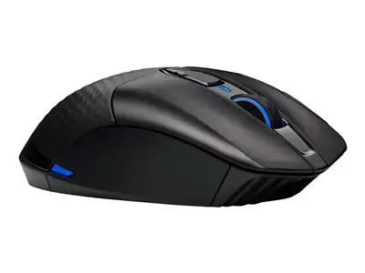 CORSAIR DARK CORE RGB PRO belaidė FPS/MOBA žaidimų pelė su SLIPSTREAM technologija, juodos spalvos, apšviesta RGB LED 18000 DPI, optinė (ES)