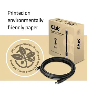 CLUB3D DisplayPort 1.4 HBR3 8K Cable M/M 5m /16.40ft, 5 m, DisplayPort, DisplayPort, Male, Male, 7680 x 4320 pixels