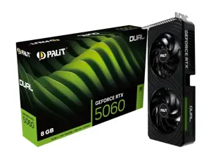 Graphics Card PALIT NVIDIA GeForce RTX 5060 8 GB GDDR7 128 bit PCIE 5.0 16x Dual Slot Fansink 3xDis…
