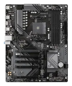Mainboard GIGABYTE AMD B550 SAM4 ATX Memory DDR4 Memory slots 4 4xPCI-Express 3.0 1x 1xPCI-Express 4.0 16x 2xM.2 1xHDMI 4xUSB 2.0 1xUSB 3.2 type B 2xUSB 3.2 1xUSB-C 1xRJ45 3xAudio port B550EAGLE1.0