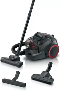 Bosch Serie 4 BGS21POW2, Drum vacuum, Dry, Bagless, 2 L, HEPA, Filtering