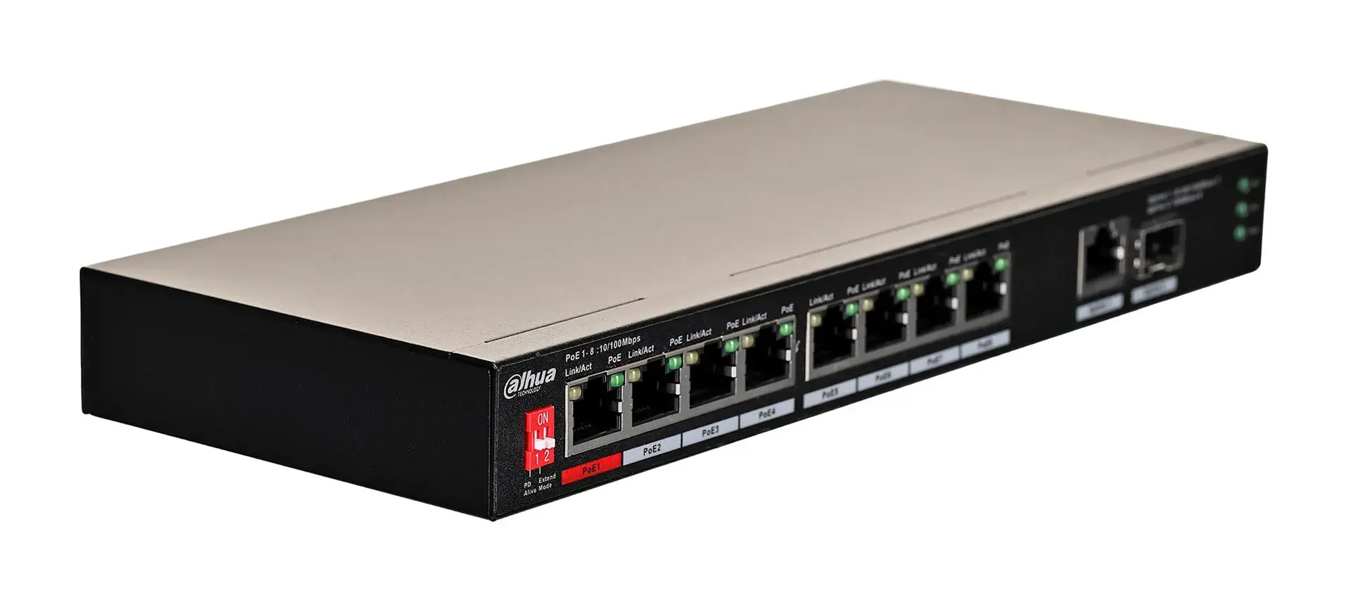 NET SWITCH 10PORT 8POE/PFS3110-8ET1GT1GF-96 DAHUA