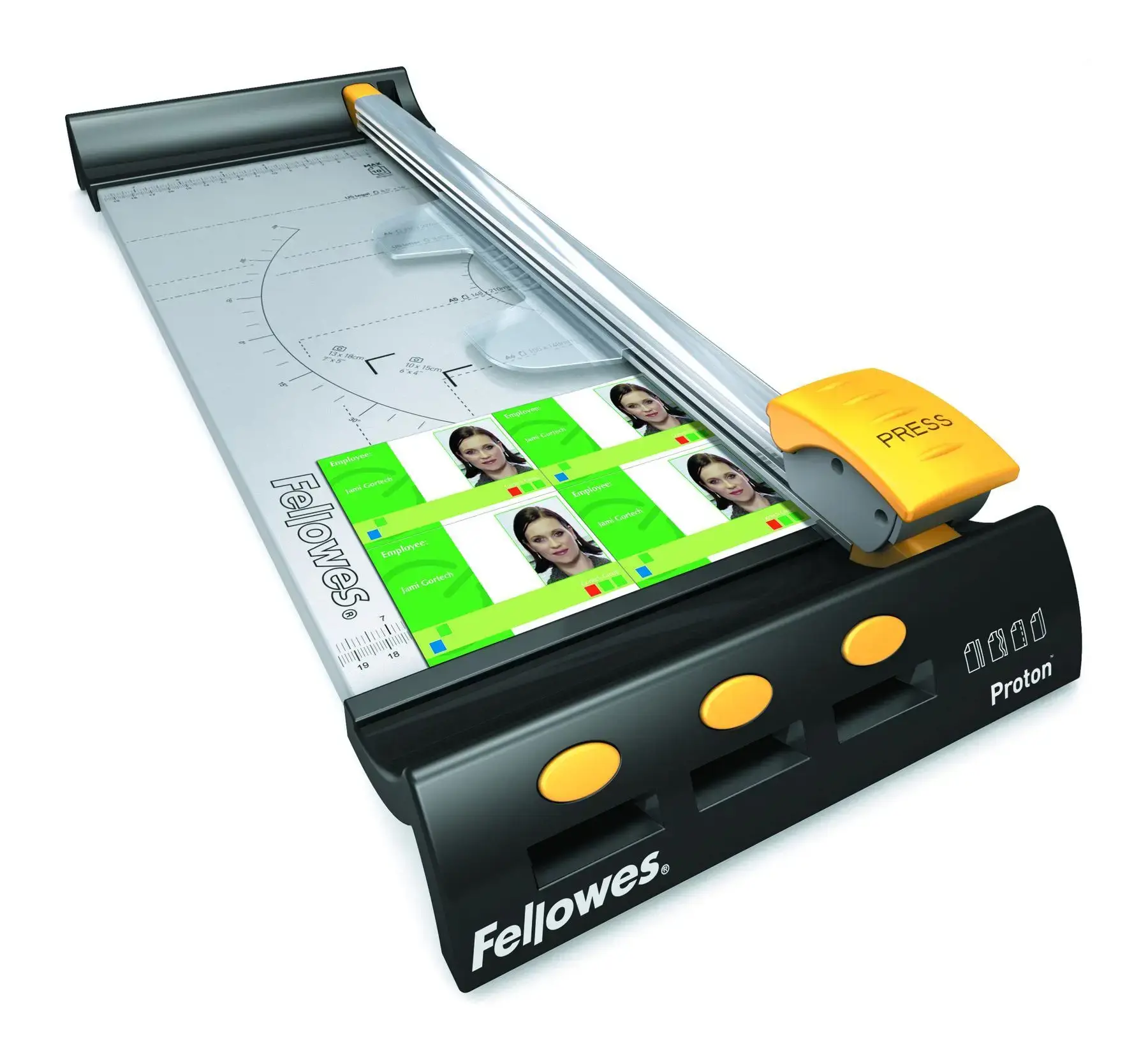 Fellowes Proton A3/180, 10 sheets, 46 cm, A3, Metal, Plastic, Graphite, Silver, Yellow, 626 x 220 x 66 mm