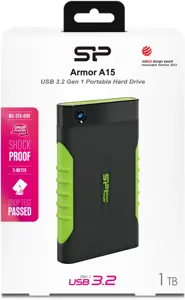 "Silicon Power Armor A15" 1 TB, 1000 GB, 2,5 colio, 3.2 Gen 1 (3.1 Gen 1), juodas