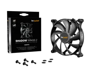 Būkite tylūs! "Shadow Wings 2" | 140 mm PWM, ventiliatorius, 14 cm, 900 aps/min, 14,9 dB, 49,8 cfm, 85 m³/h