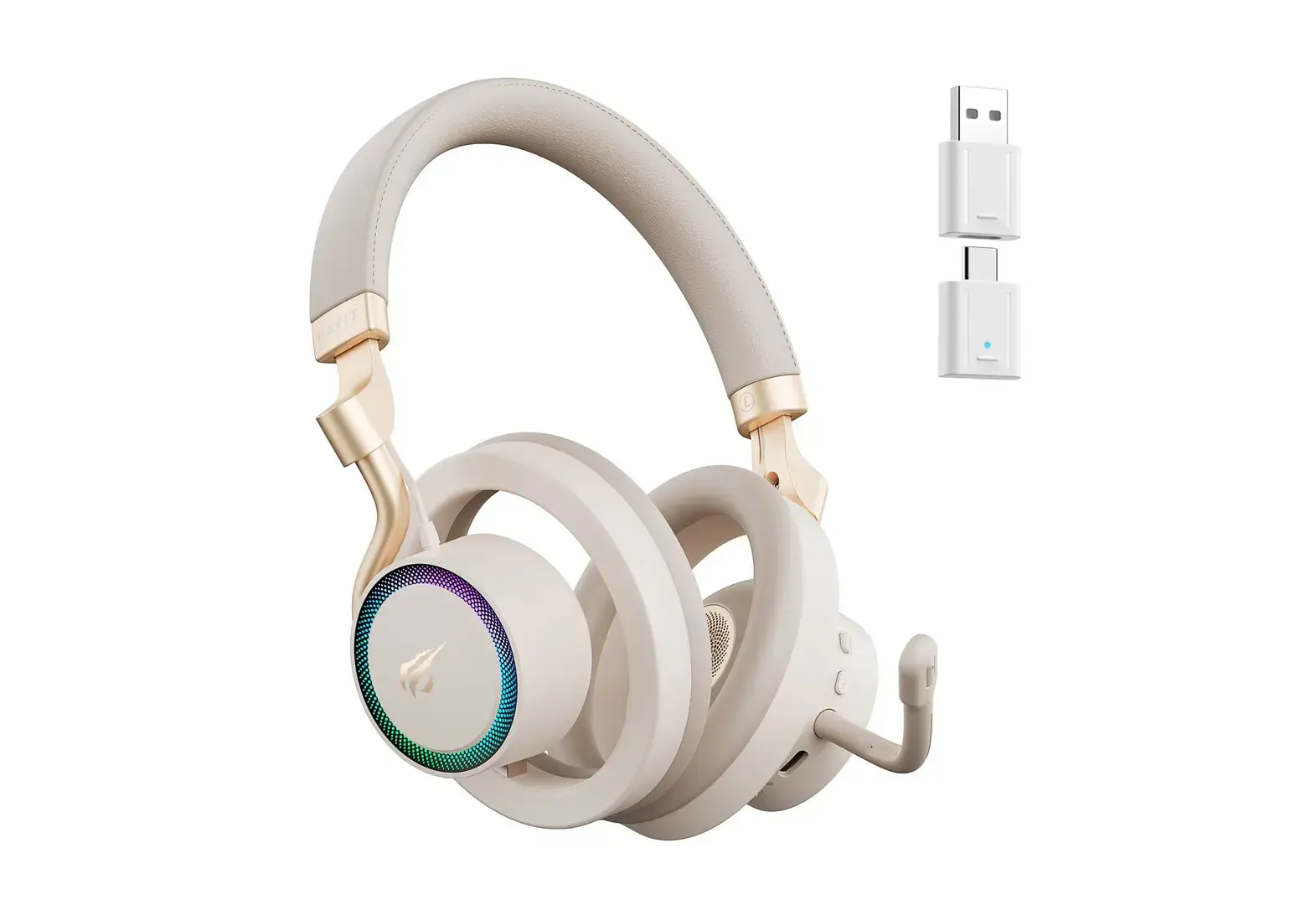 Havit Fuxi-H8 - wireless gaming headphones (gold)