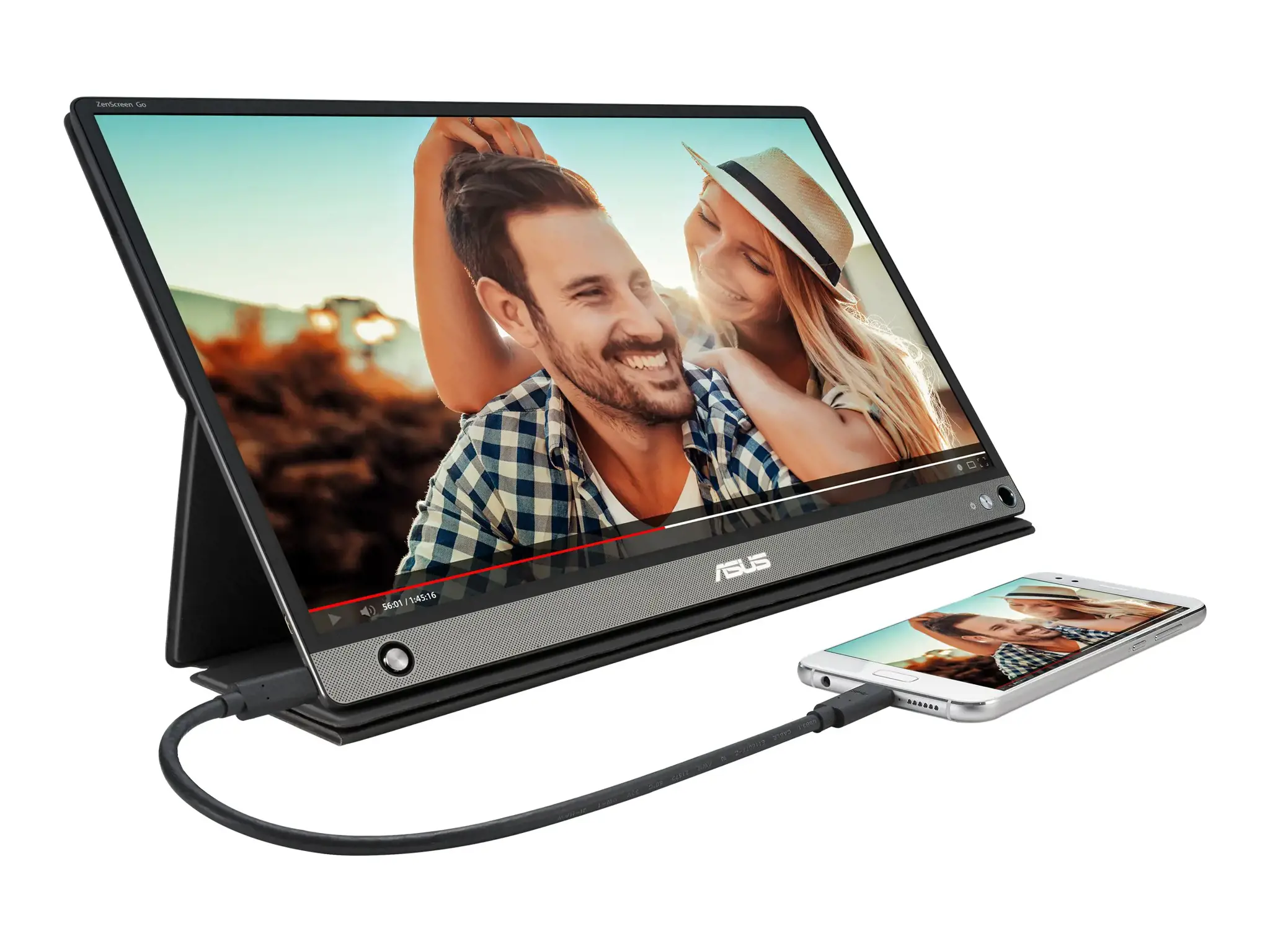 Monitorius ASUS ZenScreen MB16AHP, 39.6 cm (15.6"), 1920 x 1080 pixels, Full HD, LED, Black