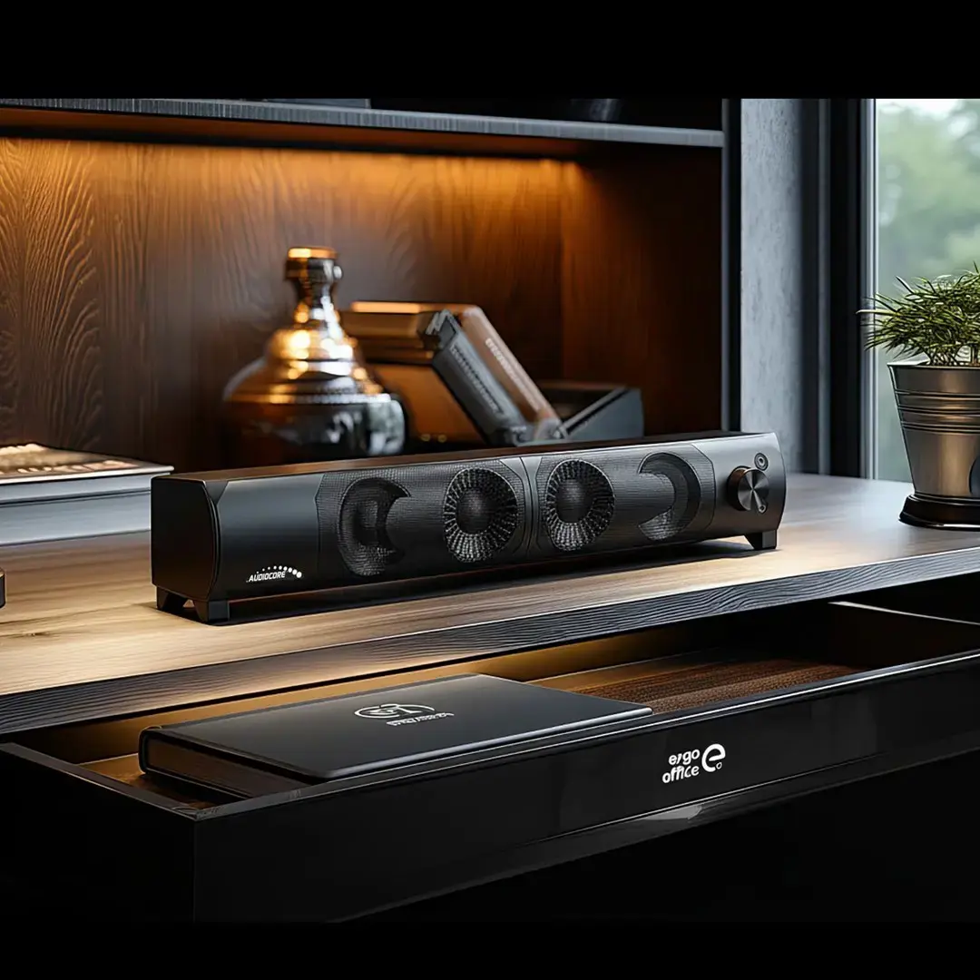 2 in 1 kompiuterio garsiakalbis Soundbar Kompiuterio RGB LED apšvietimas Stereo žaidimų USB 2 x 3W AUX 3,5 mm