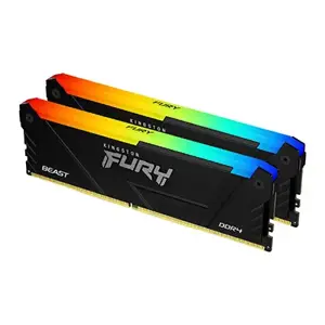 Kingston Technology FURY 64GB 3200MT/s DDR4 CL16 DIMM (Kit of 2) Beast RGB, 64 GB, 2 x 32 GB, DDR4,…
