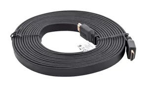 LANBERG CA-HDMI-21CU-0050-BK "Lanberg" kabelis HDMI M/M V2.0 5M juodas plokščias