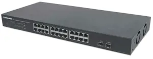 "Intellinet" 24 prievadų Gigabit Ethernet komutatorius su 2 SFP prievadais, 24 x 10/100/1000 Mbps R…