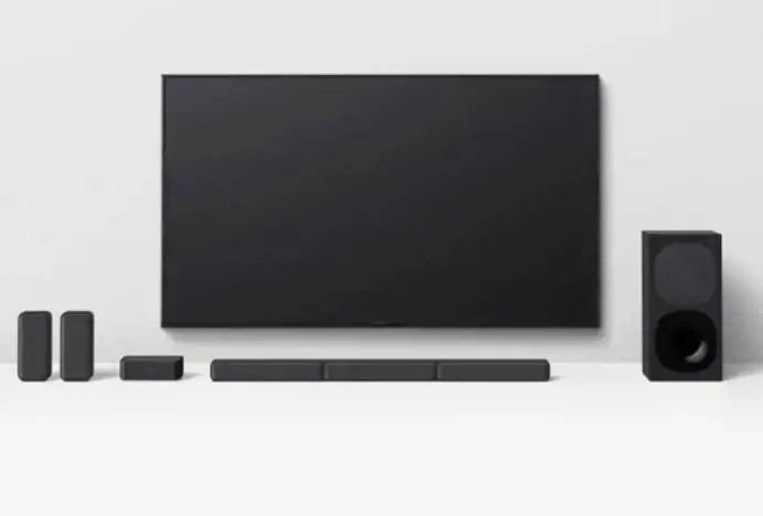 "Sony HT-S40R", 5.1 kanalų, 600 W, "Dolby Digital", "Dolby Dual Mono", 90 W, 90 W, 75 W