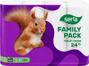 SERLA tualetinis popierius White 24vnt, 3sluoksnių