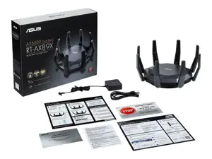 ASUS RT-AX89X AX6000 AiMesh, "Wi-Fi 6" (802.11ax), dviejų dažnių (2,4 GHz / 5 GHz), Ethernet LAN, 3G, juodas, stalinis maršrutizatorius