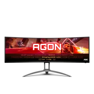 Monitorius AOC B2 AG493UCX2, 124 cm (48.8"), 5120 x 1440 pixels, Quad HD, LED, 1 ms, Black