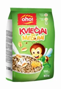 Sausi pusryčiai "OHO!" Kviečiai su medumi, 500g
