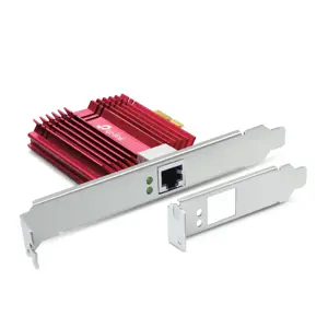 TP-Link TX401, vidinis, laidinis, PCI Express, Ethernet, 10000 Mbps, raudonas