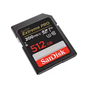 SANDISK Extreme PRO 512GB microSDXC + 2 metų RescuePRO Deluxe iki 200MB/s ir 140MB/s skaitymo/rašymo greitis, UHS-I, 10 klasė, U3, V30
